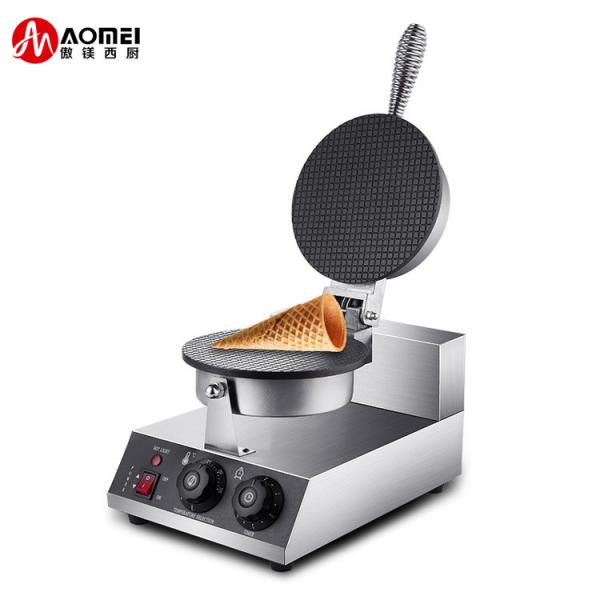 CE Certified Electric Stainless Steel Waffle Baker Machine for Ice Cream Waffle