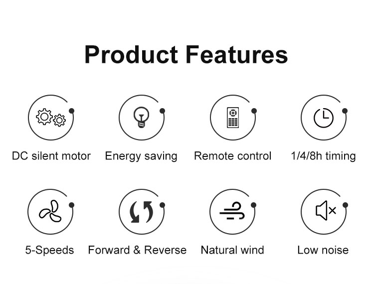 1stshine 56'' Wooden Ceiling Fan with Natural Wind Energy and High Speed Power Saving