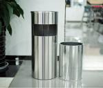 Shopping Mall Round Standing Ashtray Metal Waste Bin