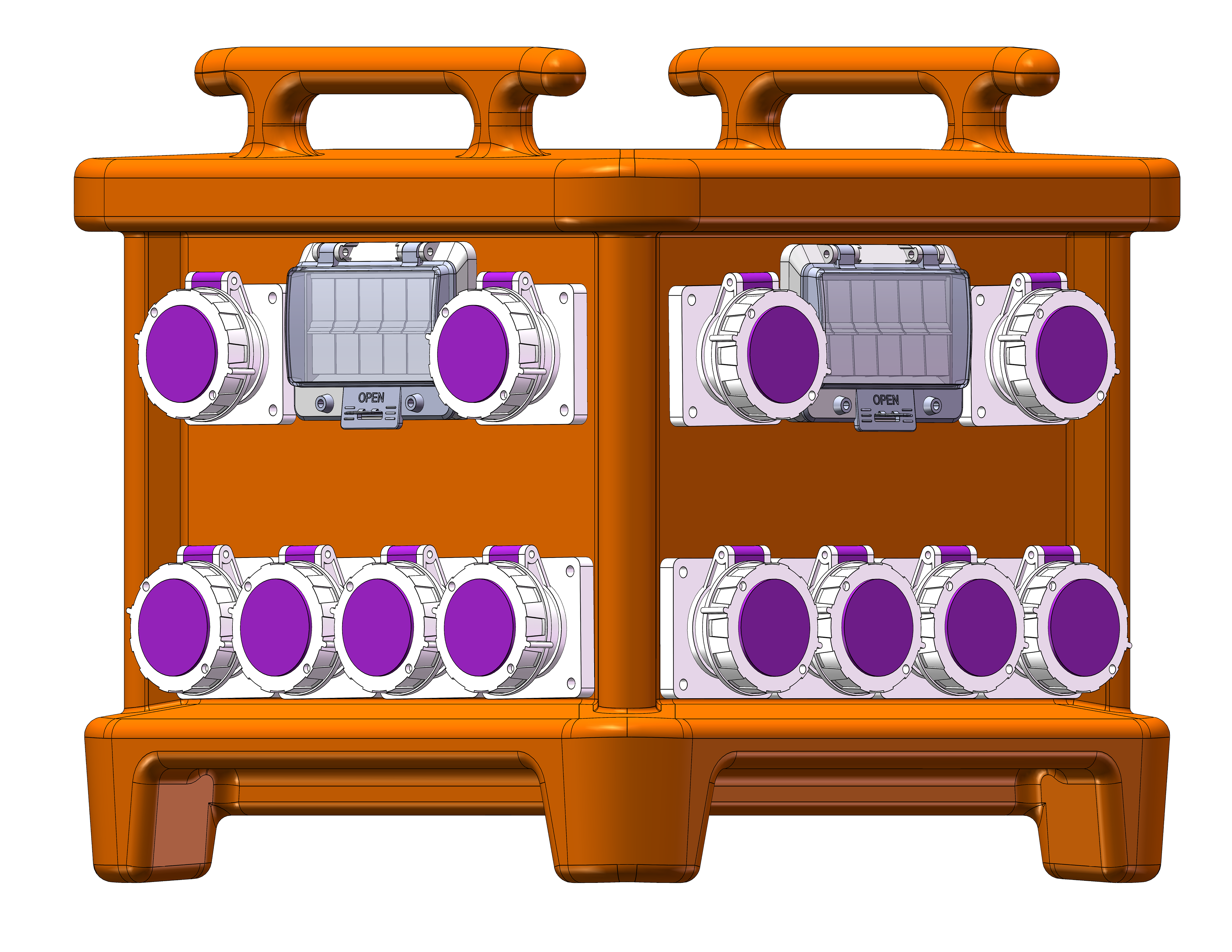 HDPE Cover 18 Channel Orange Distribution Box Leakage Proof
