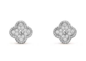 Wholesale 0.24ct 18k Gold Diamond Earrings , 10mm Diamond Ear Studs 2.37g Weight from china suppliers