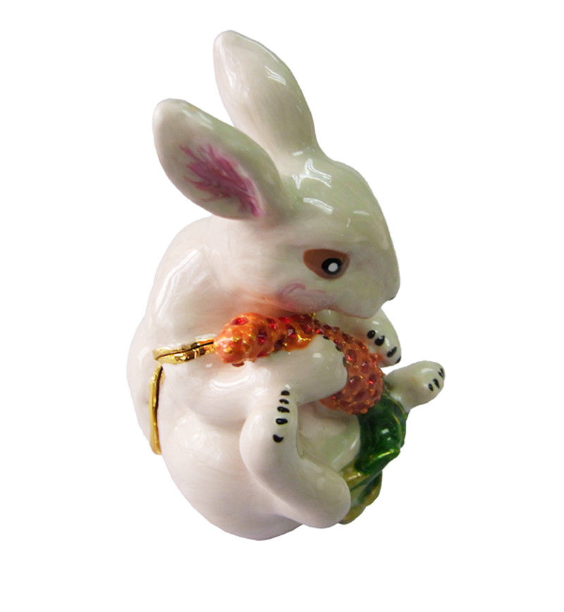 Easter Rabbit Trinket Box Rabbit Trinket Box Crystals Rabbit Trinket Jewelry Box Bejeweled Easter Bunny Jewelry Box