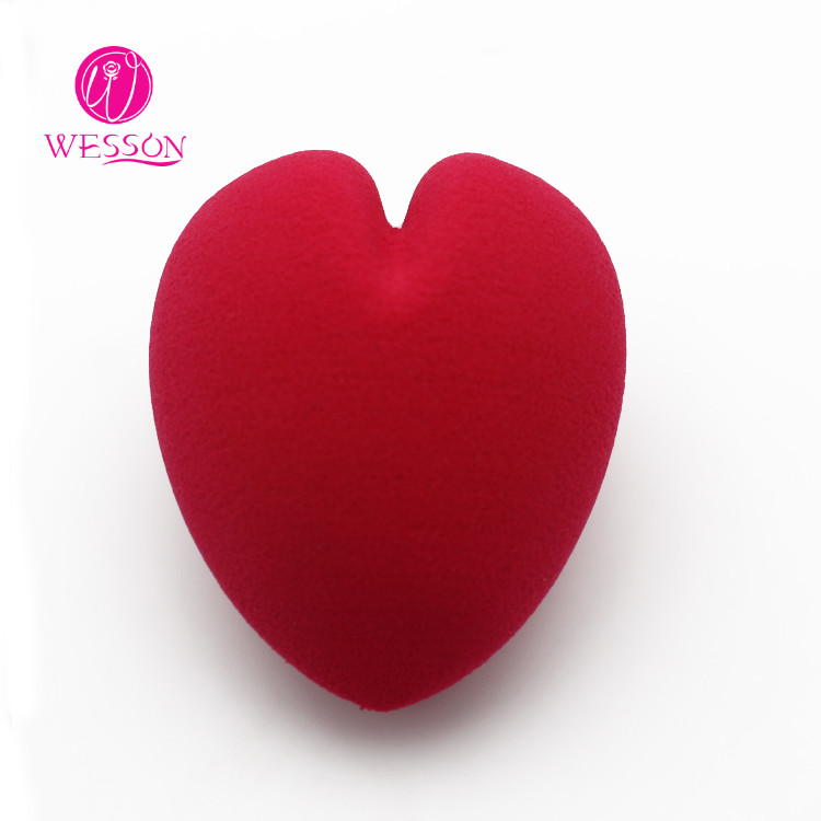 Private Label Latex Free Heart shaped Makeup Blender Sponge Puff