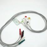 Compatible Din 5 Lead ECG Cable Lead Wires Snap Button