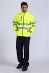 HIVIS Work Clothes OEM 360gsm Gore Tex High Visibility Rain Gear