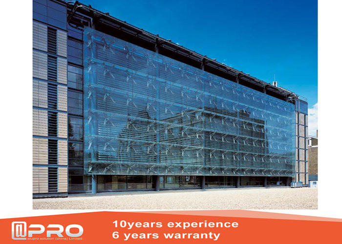 Watertightness Aluminium Curtain Wall Modern Design Customized Glass Color