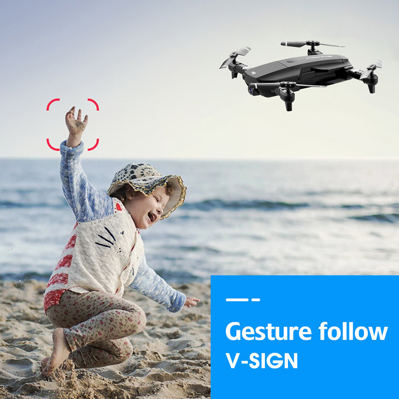 F62 2.4G WiFi 4K 16mp HD Wide Angle Camera RC Drone Optical Flow Gesture Control Smart Follow Quadcopter rc Black 4K Cam