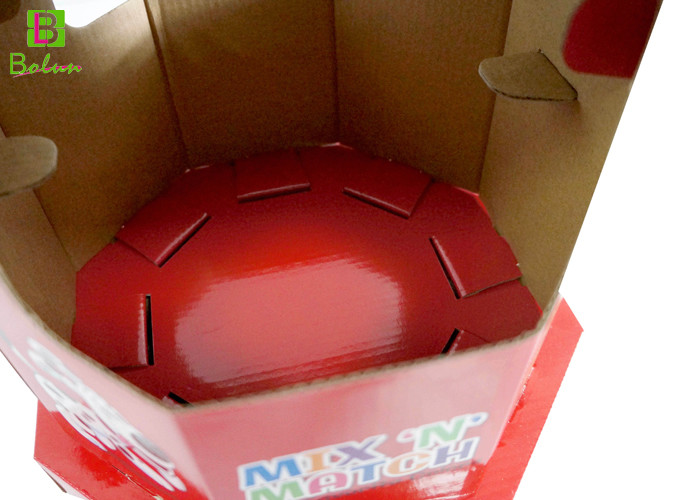 Red Personalised Candy Cardboard Display Holder Chidren's Style
