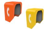 Impact Resistant Acoustic Telephone Booth , Fireproof Anti UV Wall Phone Booth