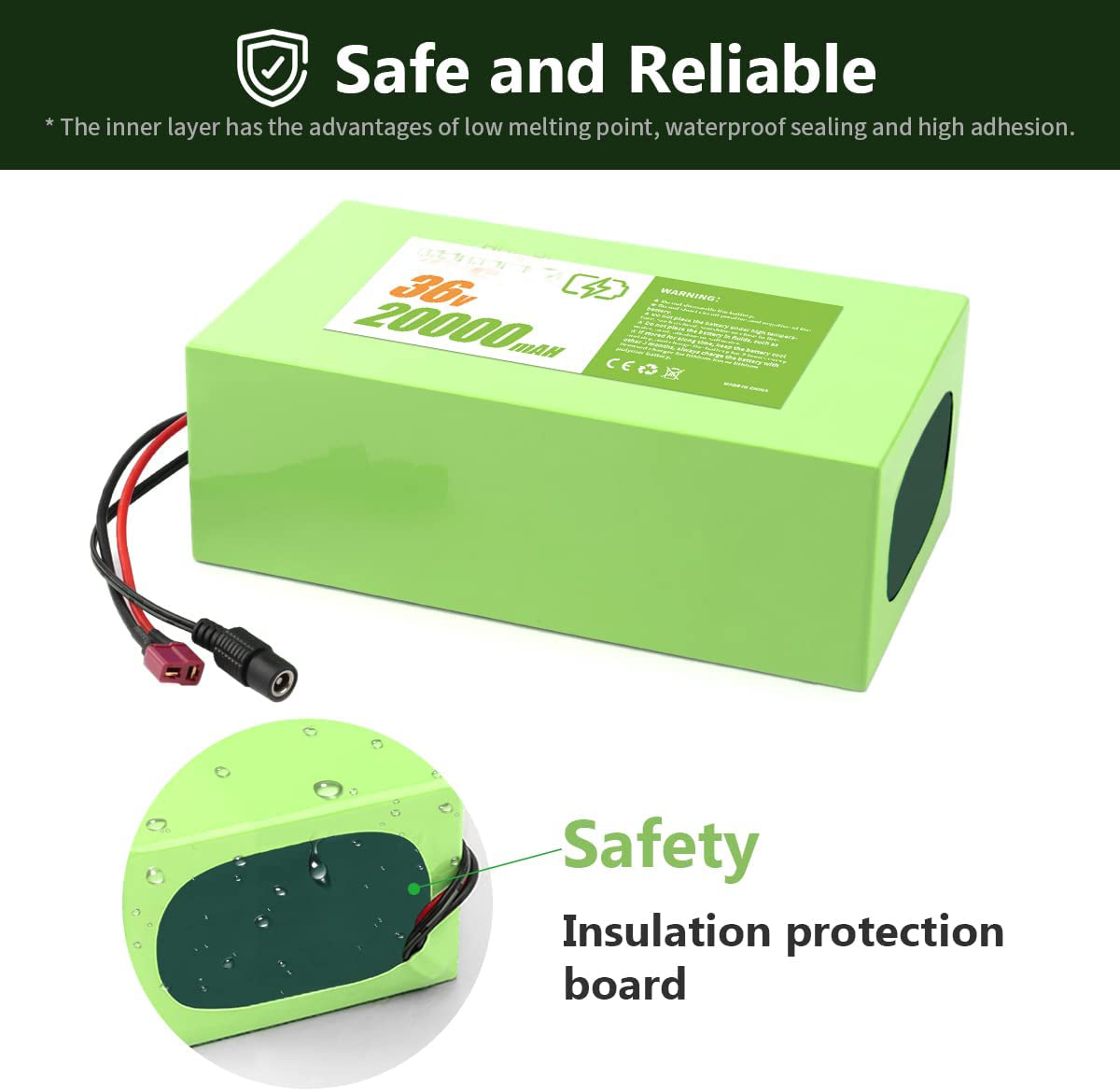PVC Vacuum Cleaner Rechargeable Vehicle Lithium Battery 7.7kg 36V 8Ah