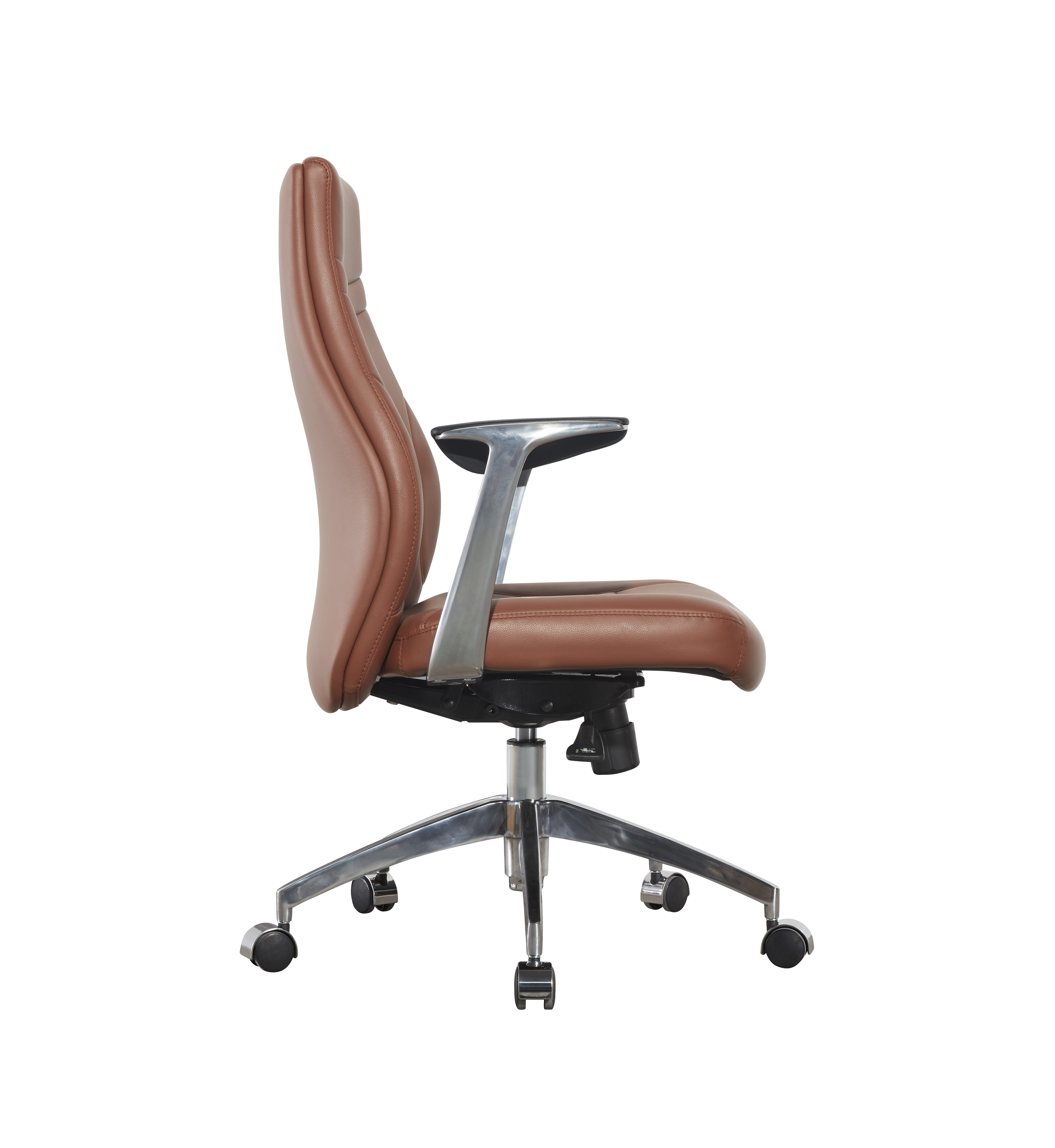 Leather Swivel Modern Executive Chairs Synthetic Ergonomics 4D Padding For School