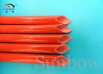 Red Color heat resistant silicone rubber fiberglass sleeving high temperature