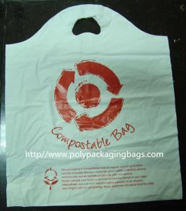 Wholesale 100% Compostable Plastic Bags Die Cut Shopping Bag in White from china suppliers
