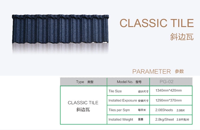 Colorful Decorative 0.35mm Stone Coated Metal Roofing Tiles