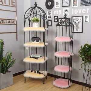 Wholesale Bedroom Round Sheepskin Seat Pad Lamb Faux Fur Seat Cushion Carpets from china suppliers