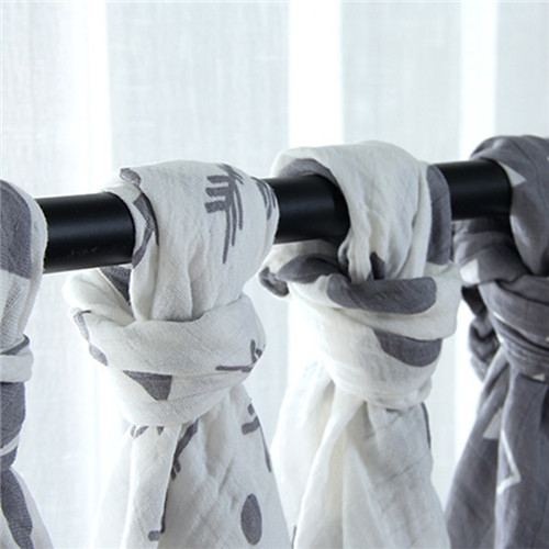 Eco Friendly Printed Baby Swaddle Wrap Blanket , Cotton Baby Receiving Blankets