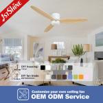Energy Saving Ceiling Fan 52 Inch 3 Wooden Blades for Home Hotel Office Support
