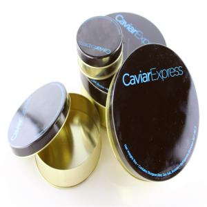 Wholesale Rubber band Caviar Tins ,30g 50g 100g 250g 500g Caviar empty caviar tins from china suppliers
