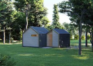 Wholesale Wooden Interior Modern Prefab Houses 24 Square Meter One Bedroom Modular Home from china suppliers