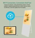43 49 55 inch indoor A-type portable signage display movable advertising media