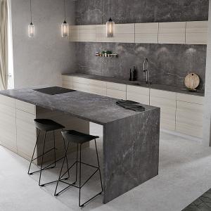 Wholesale 120cm Timber HPL Door Solid Wood Island Kitchen Cabinets Carcase Marble Accessorie from china suppliers