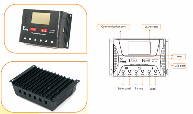 Smart PWM Solar Charge Controller Solar Power Controller For Off Grid System