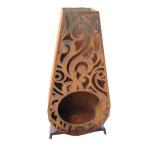 Outdoor 600mm Diameter Corten Steel Fire Pits Packed In Wooden Box