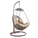 Metal Lazy Balcony Rocking Chair Family Hanging Basket Rattan Chair Swing for
