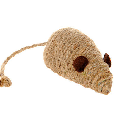 Customized Size Interactive Mouse Cat Toy Sisal Material Washable Durable