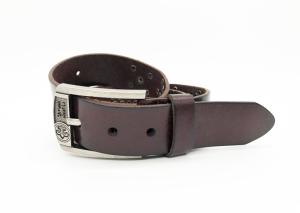 Wholesale 100 - 140cm Length Mens Leather Studded Belt Brown Color With Special Studs Patterns from china suppliers