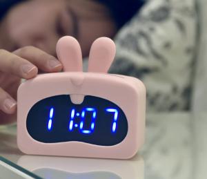 Wholesale Sound Control 4 AAA Bunny Alarm Clock Travel Portable 10.3x4.7x9.9cm from china suppliers