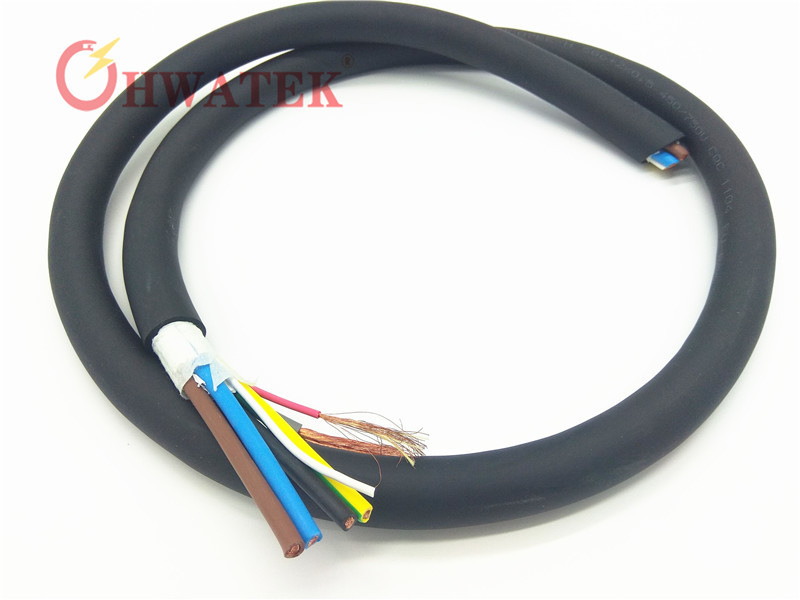 H07BZ5- F EV Charging Cable 5C X 6mm2 + 2C X 0.75mm2 450 / 750V EN50620