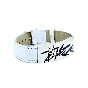 Wholesale Europ American Fashion Trendy Stainless Steel Geniune PU Leather Bracelet Bangle LBL33 from china suppliers