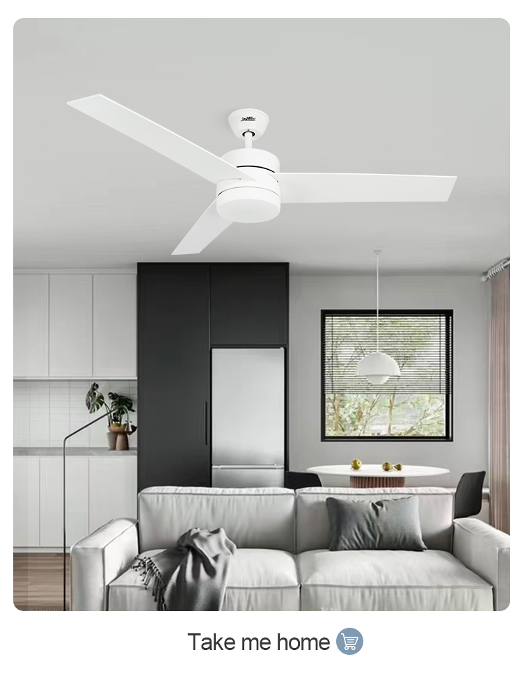 110-240V/50Hz-60Hz 52 Inch Ceiling Fan with Remote Control and OEM Color Wood Blades