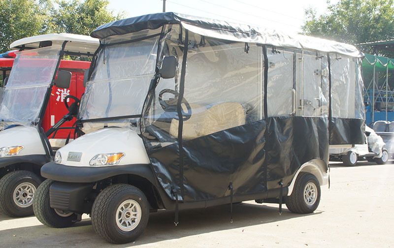 2 Seater Electric Cargo Vehicle With Closed Box & Rain Cover