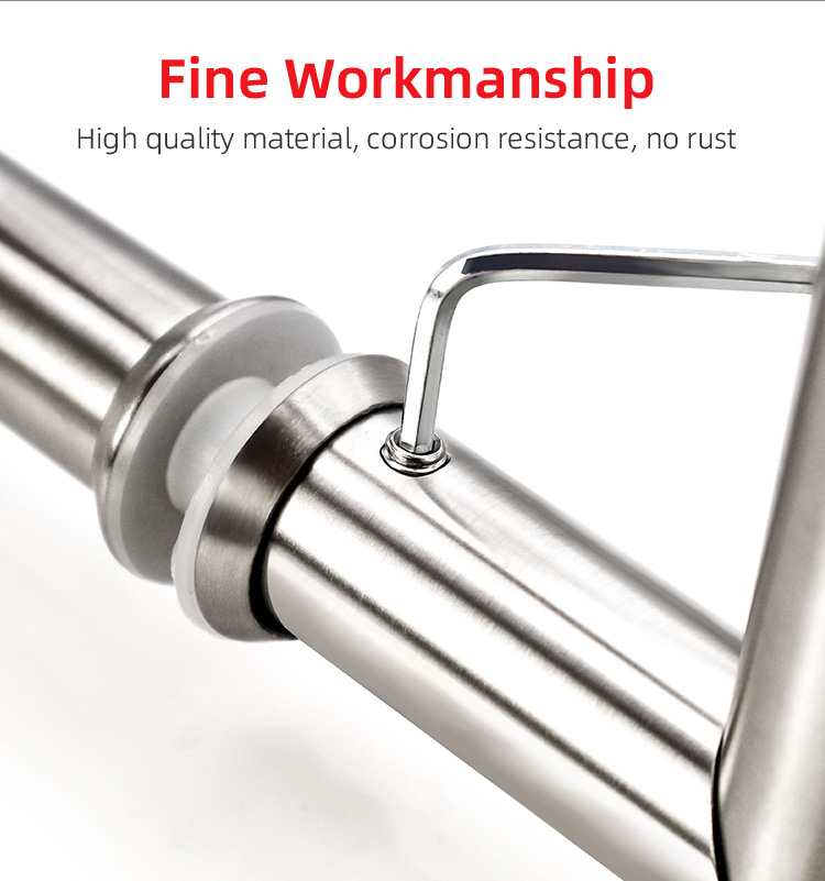 S-shaped tubular design Polished Mirror stainless steel Shower Glass Door Handle