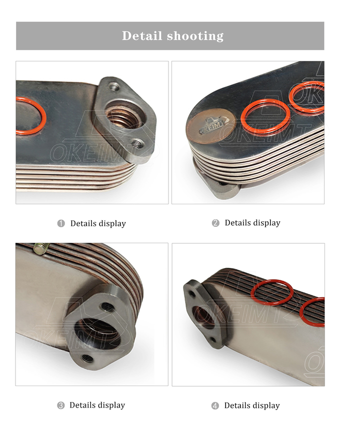 6P Engine Oil Cooler 1-21723039-0 For Isuzu 6SA1 6SD1 Hitachi Excavator EX300-2 EX300-3 EX300-5