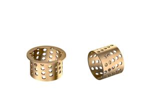 Wholesale Bronze Flanged Sleeve Bushing &amp; Bearings Made Of CuSn8 With Lubrication Indents from china suppliers