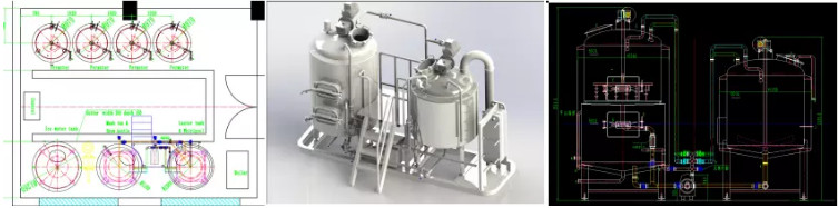 500L beer brewing equipment micro brewery for beer bar brewpub and hotel