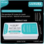 500Pcs/Box Square Shape Fake Nails Clear Full Cover False Nail Tips For Women