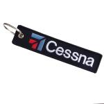 Cessna Letters Fashion Trinket Double Sided Embroidery Metal Keychain Airline