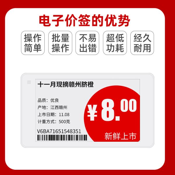 4 inch E-paper display front view