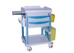 Double-Side Tray Drawers Medicine Cart Stainless Steel With Swivel Casters