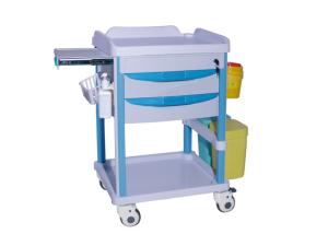 Wholesale Double-Side Tray Drawers Medicine Cart Stainless Steel With Swivel Casters from china suppliers