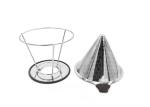304 Stainless Steel Coffee Filter Cone Coffee Dripper Removable Stand Pour Over