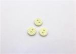 Resin Plastic Dress Shirt Buttons , Yellow Boy Or Girl Buttons 12L 14L 16L 18L