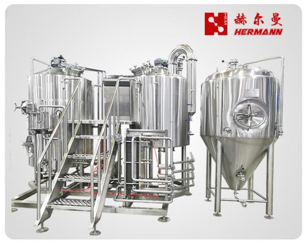 Stainless Steel 304 Industrial 5 BBL Craft Beer Brewing Equipment With PLC