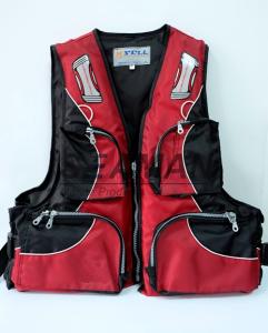 Wholesale 100N Red Water Sport Fishing Life Jacket With Oxford Nylon Adult Rigid Foam from china suppliers