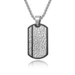 Square Religious Special Design Cross Pendant Necklace for Men , Stainless Steel