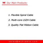UL20280 (26AWG) 8 Conductors Oil Resistant TPU Spiral Cable Blue Jacket with